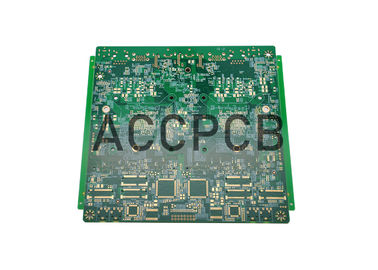 4 Layer HDI PCB Board 1 + N + 1 Struktur Blue Solder Mask HAL Memimpin Gratis