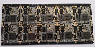 Mesin Game Fabrikasi Papan Multilayer PCB FR4 TG150 Bahan Black Soldermask