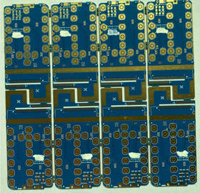 KB FR4 Bahan Papan Sirkuit Cetak 1.60mm Tebal topeng solder biru untuk catu daya