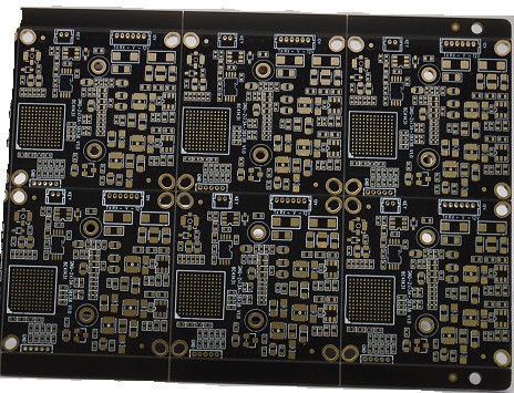 PCB Tembaga Berat dengan ketebalan tembaga 2 oz dan Topeng Solder Hitam untuk Penguat Daya