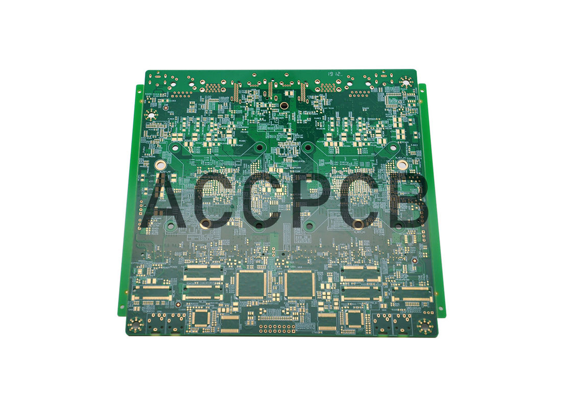 4 Layer HDI PCB Board 1 + N + 1 Struktur Blue Solder Mask HAL Memimpin Gratis